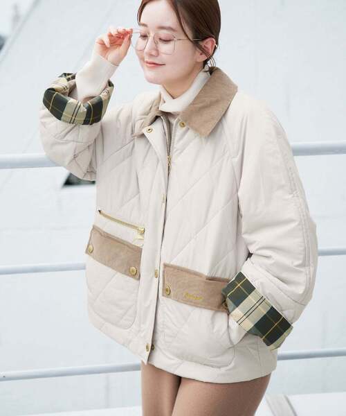 IENA（イエナ）の「Barbour/バブアー 別注 MARTHA QUILTED JK ブルゾン（その他アウター・レディース・ブラック/アイボリー/ブラウン・8/10）」の13枚目の写真