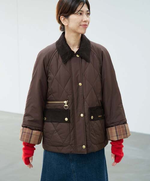 IENA（イエナ）の「Barbour/バブアー 別注 MARTHA QUILTED JK ブルゾン（その他アウター・レディース・ブラック/アイボリー/ブラウン・8/10）」の18枚目の写真