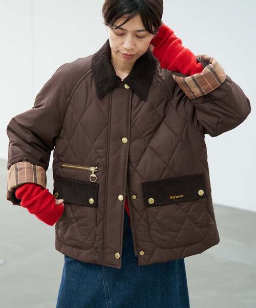 IENA（イエナ）の「Barbour/バブアー 別注 MARTHA QUILTED JK ブルゾン（その他アウター・レディース・ブラック/アイボリー/ブラウン・8/10）」の19枚目の写真