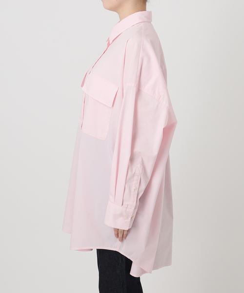SLOBE IENA(スローブイエナ)の「ファインブロードルーズシャツチュニック(チュニック・レディース・ホワイト/ピンク・FREE)」の22枚目の写真