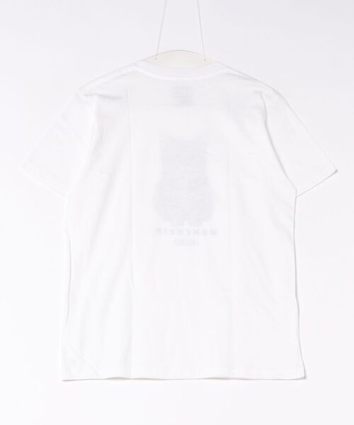 Moftique(モフティック)の「Moftique(モフティック) エントリーモデル 半袖Tシャツ アニマル マンチカン 猫 キャット ペット インクジェットプリント 褪せ感 4.0オンス 薄手 トップス カットソー 夏 カジュアル レディース ユニセックス(Tシャツ/カットソー・レディース・ホワイト・S)」の2枚目の写真