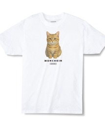 Moftique | Moftique(モフティック) エントリーモデル 半袖Tシャツ アニマル マンチカン 猫 キャット ペット インクジェットプリント 褪せ感 4.0オンス 薄手 トップス カットソー 夏 カジュアル レディース ユニセックス(Tシャツ/カットソー)