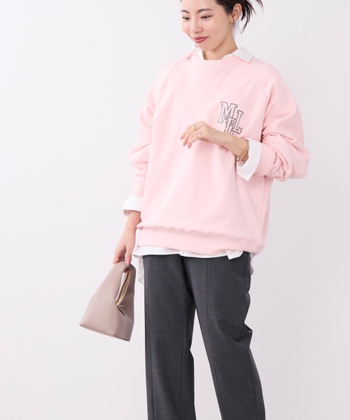 MICA&DEAL(マイカ&ディール)の「"MDL"フロッキーロゴプリントスウェット(スウェット・レディース・ピンク/グリーン/グレー/ネイビー・FREE)」の13枚目の写真