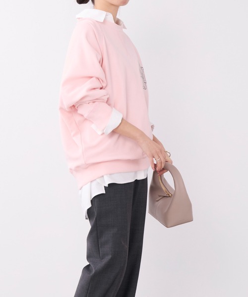 MICA&DEAL(マイカ&ディール)の「"MDL"フロッキーロゴプリントスウェット(スウェット・レディース・ピンク/グリーン/グレー/ネイビー・FREE)」の14枚目の写真