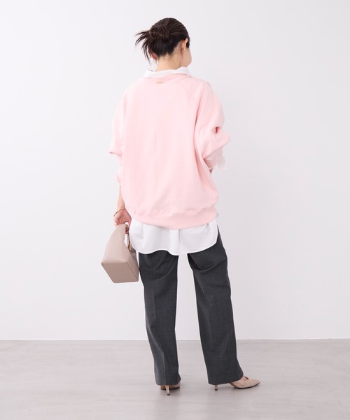 MICA&DEAL(マイカ&ディール)の「"MDL"フロッキーロゴプリントスウェット(スウェット・レディース・ピンク/グリーン/グレー/ネイビー・FREE)」の18枚目の写真
