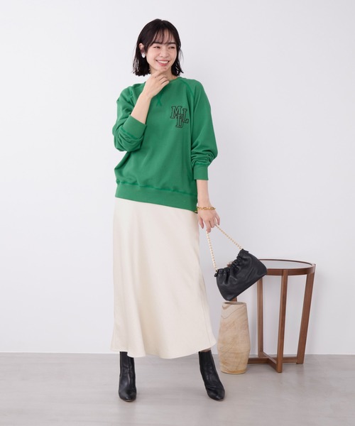 MICA&DEAL(マイカ&ディール)の「"MDL"フロッキーロゴプリントスウェット(スウェット・レディース・ピンク/グリーン/グレー/ネイビー・FREE)」の8枚目の写真