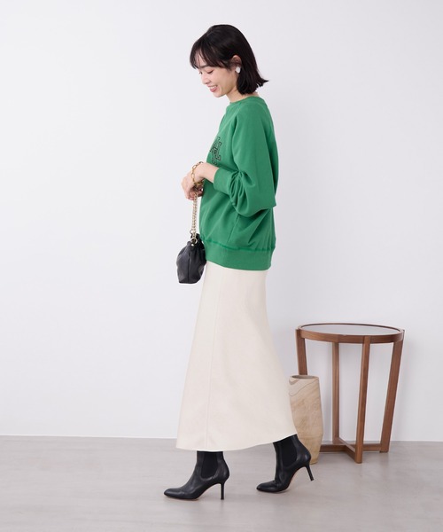 MICA&DEAL(マイカ&ディール)の「"MDL"フロッキーロゴプリントスウェット(スウェット・レディース・ピンク/グリーン/グレー/ネイビー・FREE)」の9枚目の写真
