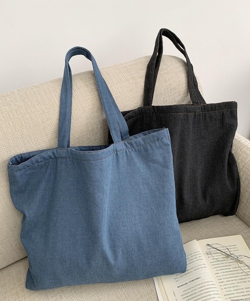 Mignonjour（ミニョンジュール）の「Mignonjour/デニムトートバッグ M2971（トートバッグ・レディース・ライトブルー/ブラック/ブルー・FREE）」の6枚目の写真