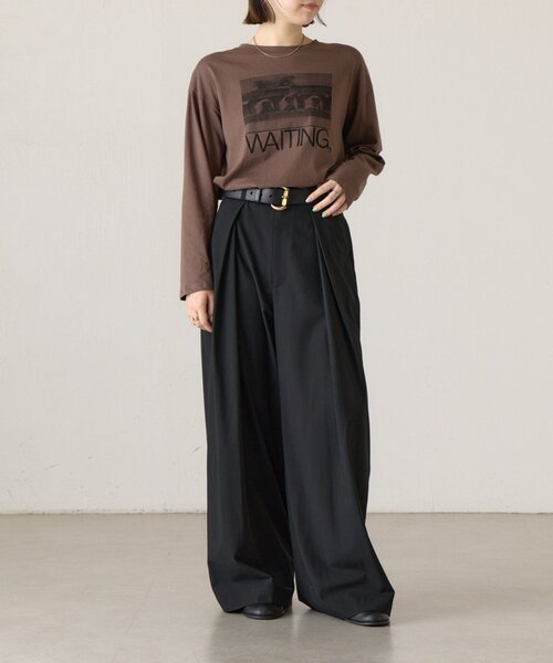 BEARDSLEY（ビアズリー）の「ドッグプリントロンTee《FRIPIER》（Tシャツ/カットソー・レディース・ブラウン/ダークグレー・FREE）」の11枚目の写真