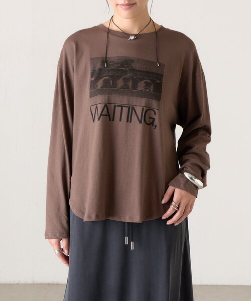BEARDSLEY（ビアズリー）の「ドッグプリントロンTee《FRIPIER》（Tシャツ/カットソー・レディース・ブラウン/ダークグレー・FREE）」の16枚目の写真
