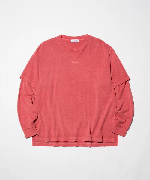 GARDEN TOKYO（ガーデントウキョウ）の「THOUSANDS/サウザンズ/AGED LAYERED LS TEE（Tシャツ/カットソー・メンズ・レッド/ブラック・M/S）」の2枚目の写真