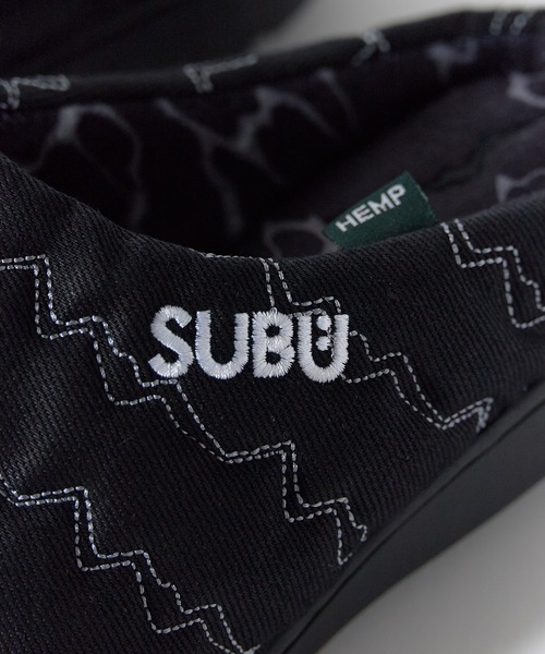 SUBU（スブ）の「SUBUxMANASTASH/スブ×マナスタッシュ MT. STITCH SANDAL マウンテンステッチサンダル スリッポン 巾着付き メンズ 2026年 秋 秋服 冬 冬服（サンダル・メンズ・ブラック・1/2/3）」の8枚目の写真