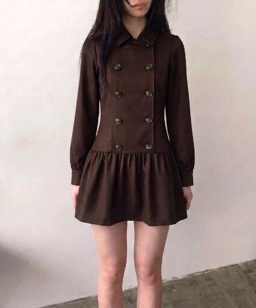 P.V.T(ピーブイティー)の「ナポレオンミニワンピース(ワンピース・レディース・ブラック/ブラウン・M)」の1枚目の写真
