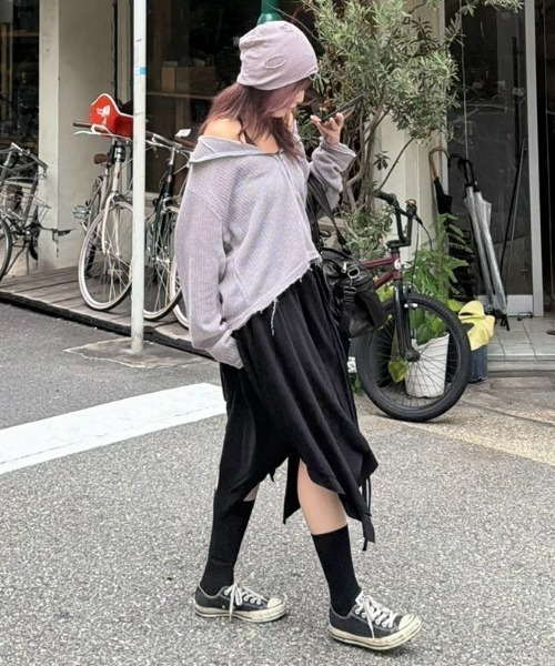 Chikashitsu +（チカシツプラス）の「【Chikashitsu +】clay net zip-up jacket / 【チカシツプラス】クレイネットシアージップアップジャケット（カーディガン/ボレロ・メンズ・ブラック/グレー/アイボリー・ONE SIZE）」の22枚目の写真