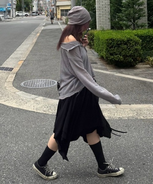 Chikashitsu +（チカシツプラス）の「【Chikashitsu +】clay net zip-up jacket / 【チカシツプラス】クレイネットシアージップアップジャケット（カーディガン/ボレロ・メンズ・ブラック/グレー/アイボリー・ONE SIZE）」の21枚目の写真