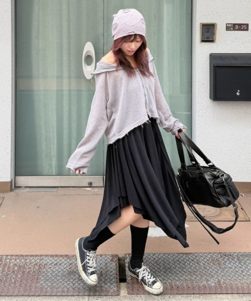 Chikashitsu +（チカシツプラス）の「【Chikashitsu +】clay net zip-up jacket / 【チカシツプラス】クレイネットシアージップアップジャケット（カーディガン/ボレロ・メンズ・ブラック/グレー/アイボリー・ONE SIZE）」の11枚目の写真