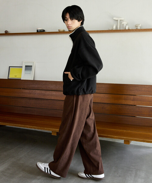 GAP(ギャップ)の「PUBLUX × GAP/ギャップ 別注 配色 フリース ハーフジップ プルオーバー/アノラック 限定展開(スウェット・メンズ・レオパード/サックスブルー/ネイビー/ブラック・SMALL/MEDIUM/LARGE)」の14枚目の写真