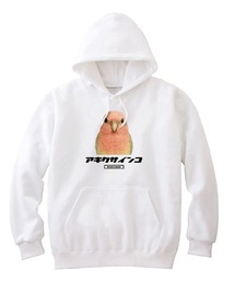 Moftique(モフティック) プルパーカー スウェット 裏毛 アキクサインコ 鳥 アニマル プリント トップス レディース ユニセックス