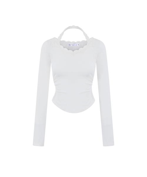 REISE MIYA（レイズミヤ）の「LILLI ホルターネック レース ロングスリーブ [IVORY]（Tシャツ/カットソー・レディース・その他・SMALL/MEDIUM）」の2枚目の写真