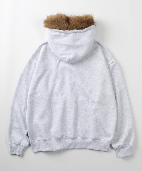 THRASHER(スラッシャー)の「【70】【THRASHER/スラッシャー】フェイクファーフード ジップパーカー/フーディー/オーバーサイズ/ライトアウター/スケーター/Y2K/Opium系/リアルツリー/カモフラ/ロゴ刺繍/裏起毛/ユニセックス/レディース/メンズ(パーカー・メンズ・グレー/ブラック/グレー系カモフラージュ/グリーン系カモフラージュ・L/XL/M)」の17枚目の写真