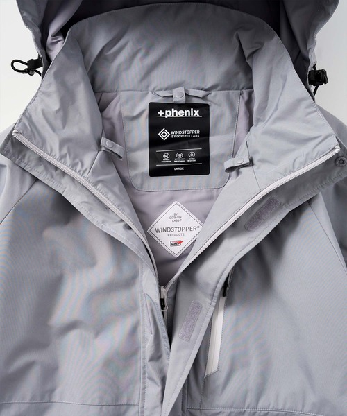 +phenix(プラスフェニックス)の「+phenix(プラスフェニックス)HALF COAT ハーフコート / WINDSTOPPER PRODUCTS BY GORE-TEX LABS(ダウンジャケット/コート・メンズ・ブラック/グレー/ネイビー・L/M)」の17枚目の写真