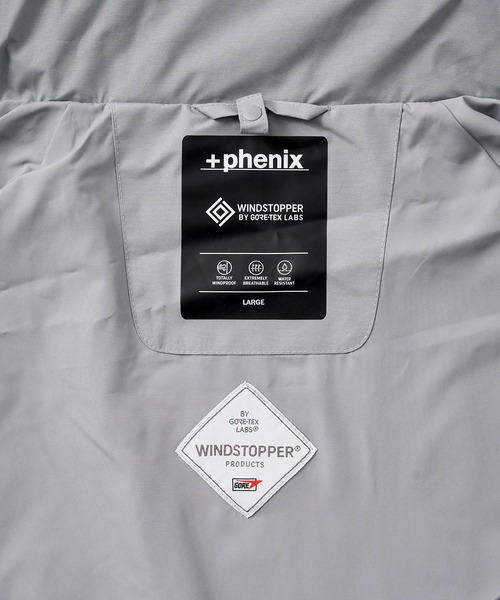 +phenix(プラスフェニックス)の「+phenix(プラスフェニックス)HALF COAT ハーフコート / WINDSTOPPER PRODUCTS BY GORE-TEX LABS(ダウンジャケット/コート・メンズ・ブラック/グレー/ネイビー・L/M)」の19枚目の写真