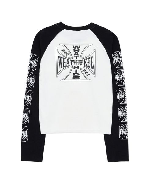 DEFの「DEF WOMENS WAFFLE LONG SLEEVES BLACK(Tシャツ/カットソー・レディース・その他・ONE SIZE)」の2枚目の写真