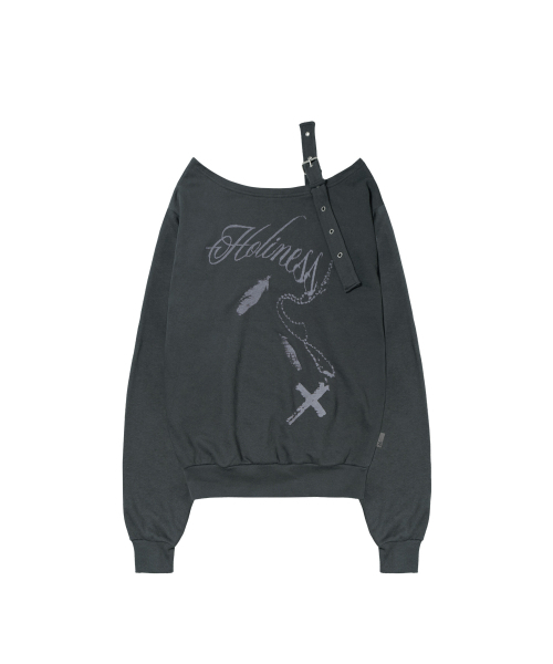 FANCY CLUB(ファンシークラブ)の「ワンショルダーバックルスウェットシャツ (CHARCOAL) F26ZB063(スウェット・レディース・その他・FREE)」の7枚目の写真