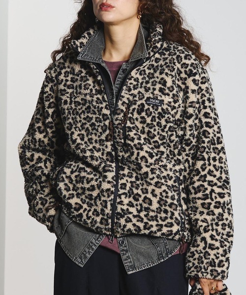 TAION(タイオン)の「【ROSE BUD別注】TAION/BOA JACKET(その他アウター・レディース・レオパード/ホワイト・ONE SIZE)」の2枚目の写真