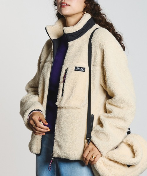 TAION(タイオン)の「【ROSE BUD別注】TAION/BOA JACKET(その他アウター・レディース・レオパード/ホワイト・ONE SIZE)」の1枚目の写真