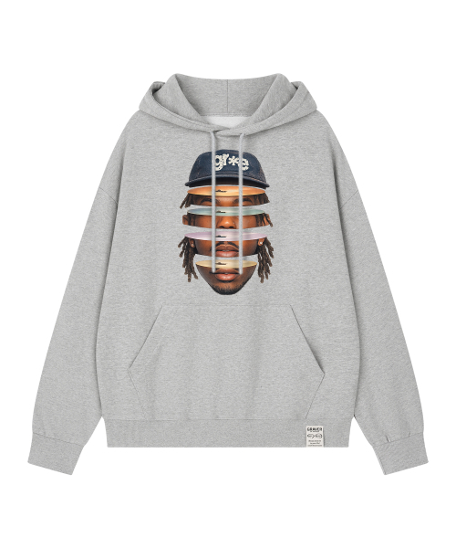 GRAVER ORDINARY（グレイバーオーディナリー）の「[ODNR UNISEX] FACE GRAE フーディー ネイビー（パーカー・レディース・ネイビー・SMALL/MEDIUM/LARGE）」の3枚目の写真