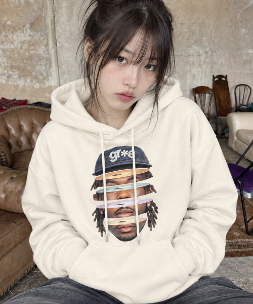GRAVER ORDINARY（グレイバーオーディナリー）の「[ODNR UNISEX] FACE GRAE フーディー ネイビー（パーカー・レディース・ネイビー・SMALL/MEDIUM/LARGE）」の13枚目の写真