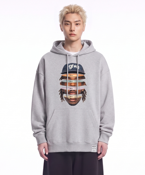 GRAVER ORDINARY（グレイバーオーディナリー）の「[ODNR UNISEX] FACE GRAE フーディー ネイビー（パーカー・レディース・ネイビー・SMALL/MEDIUM/LARGE）」の14枚目の写真