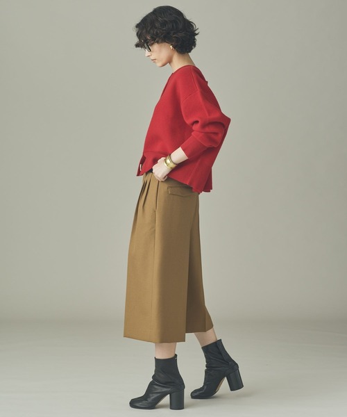 Curensology(カレンソロジー)の「Curensology(カレンソロジー)/ウールカシミヤ2WAYプルオーバー(ニット/セーター・レディース・オフホワイト/レッド/チャコールグレー/ブラック・FREE)」の19枚目の写真