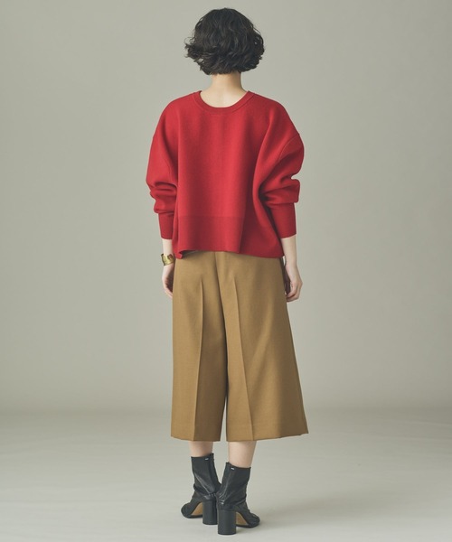 Curensology(カレンソロジー)の「Curensology(カレンソロジー)/ウールカシミヤ2WAYプルオーバー(ニット/セーター・レディース・オフホワイト/レッド/チャコールグレー/ブラック・FREE)」の8枚目の写真