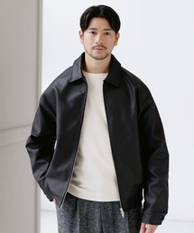Essential Synthetic Leather Balloon Silhouette Zip Jacket