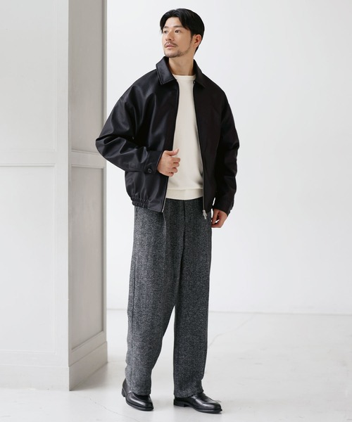 SPU（スプ）の「Essential Synthetic Leather Balloon Silhouette Zip Jacket（その他アウター・メンズ・ダークブラウン/ブラック・S/M/L/XL）」の10枚目の写真