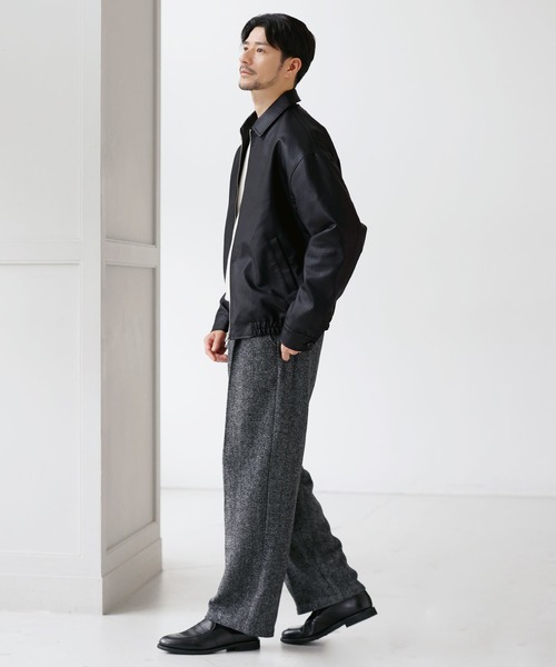 SPU（スプ）の「Essential Synthetic Leather Balloon Silhouette Zip Jacket（その他アウター・メンズ・ダークブラウン/ブラック・S/M/L/XL）」の8枚目の写真
