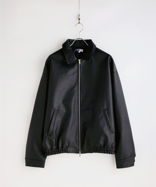 SPU（スプ）の「Essential Synthetic Leather Balloon Silhouette Zip Jacket（その他アウター・メンズ・ダークブラウン/ブラック・S/M/L/XL）」の15枚目の写真