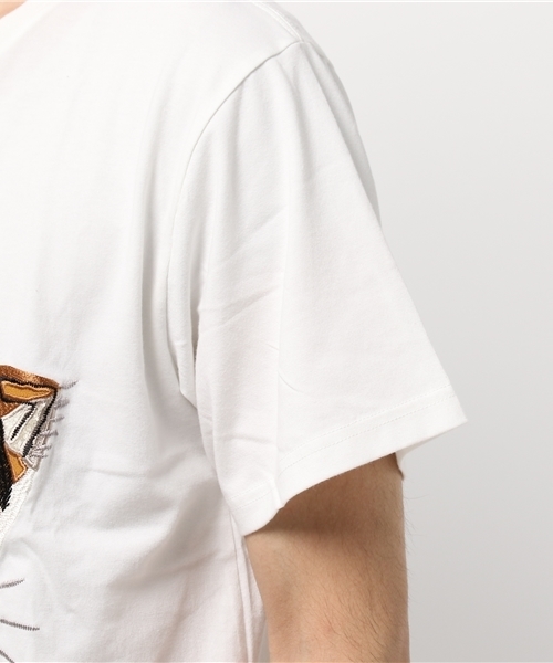 ALDIES（アールディーズ）の「Tiger Emroidery T トラ刺繍Tシャツ（Tシャツ/カットソー・メンズ・オリーブ/ホワイト/グレー/ブラック・MEDIUM/LARGE/SMALL/X-LARGE）」の8枚目の写真