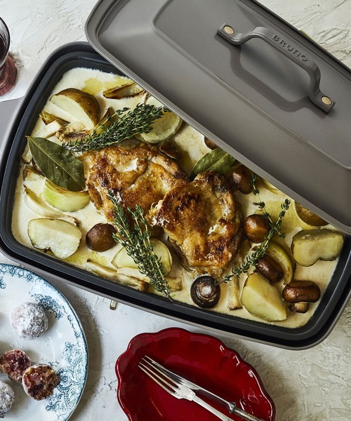 BRUNO（ブルーノ）の「ホットプレート グランデサイズ（キッチン家電・レディース・ホワイト/レッド/グレー/ピンク/グリーン/ライトブルーグレー/オレンジ系その他/ネイビー/ブルー系その他3/ワインレッド/グレイッシュベージュ/ブラウン/ベージュ系その他/グレー系その他/グリーン系その他/イエロー系その他/ミント/ライトブルー・ﾌﾘ-）」の8枚目の写真