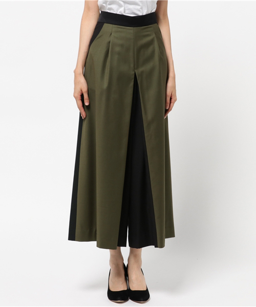 GUILD PRIME（ギルドプライム）の「【GUILD PRIME】WOMENS インサイドプリーツワイドパンツ（その他パンツ・レディース・カーキ・34/36）」の2枚目の写真