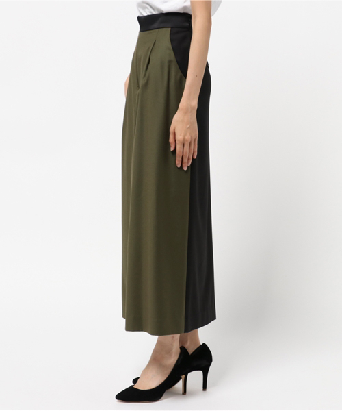 GUILD PRIME（ギルドプライム）の「【GUILD PRIME】WOMENS インサイドプリーツワイドパンツ（その他パンツ・レディース・カーキ・34/36）」の3枚目の写真