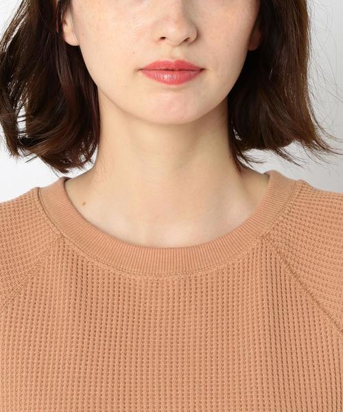 Another Edition(アナザーエディション)の「ワッフル断ち切りノースリーブ/AEBC ワッフルタチキリ NSL◆(Tシャツ/カットソー・レディース・オフホワイト/ブラック/ライトピンク・FREE)」の7枚目の写真