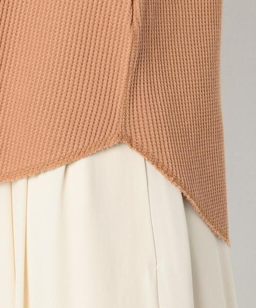 Another Edition(アナザーエディション)の「ワッフル断ち切りノースリーブ/AEBC ワッフルタチキリ NSL◆(Tシャツ/カットソー・レディース・オフホワイト/ブラック/ライトピンク・FREE)」の10枚目の写真