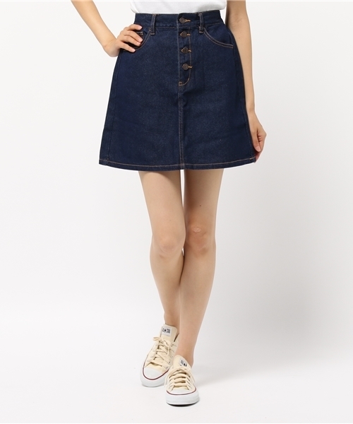 WEGO（ウィゴー）の「WEGO/フライボタン台形スカート（スカート・レディース・ブラック/アニマル/ワイン/ダークオレンジ/インディゴブルー/ダークインディゴブルー/その他・FREE）」の20枚目の写真