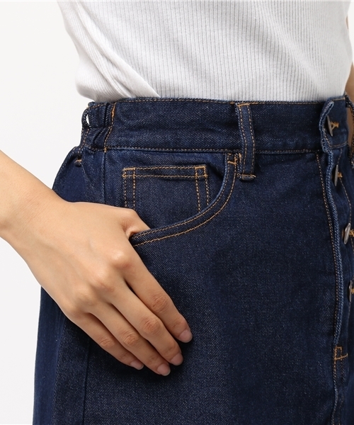 WEGO（ウィゴー）の「WEGO/フライボタン台形スカート（スカート・レディース・ブラック/アニマル/ワイン/ダークオレンジ/インディゴブルー/ダークインディゴブルー/その他・FREE）」の13枚目の写真