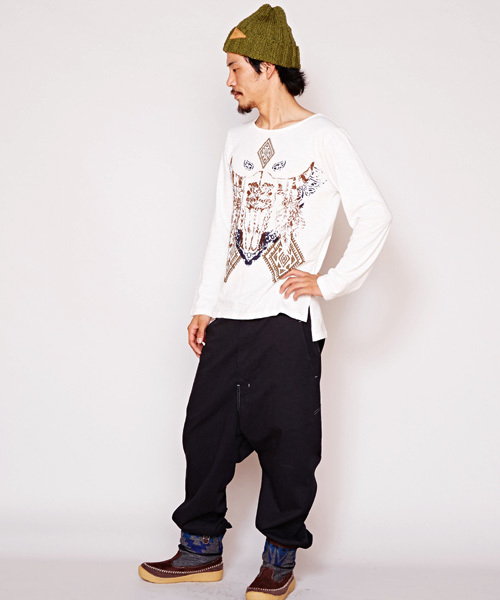 チャイハネ（チャイハネ）の「【チャイハネ】バッファローメンズＴシャツ（Tシャツ/カットソー・メンズ・ホワイト/パープル/ネイビー・FREE）」の18枚目の写真