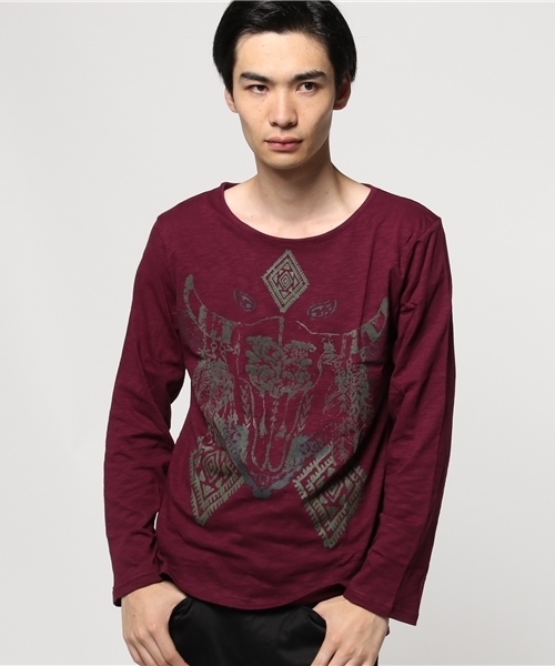 チャイハネ（チャイハネ）の「【チャイハネ】バッファローメンズＴシャツ（Tシャツ/カットソー・メンズ・ホワイト/パープル/ネイビー・FREE）」の14枚目の写真