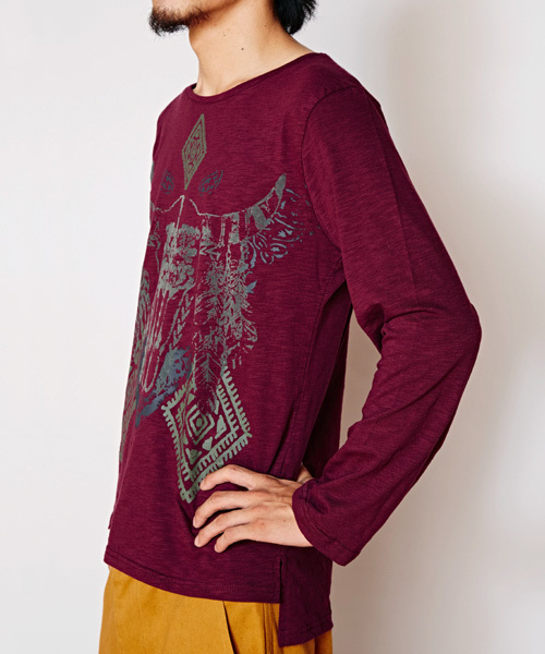 チャイハネ（チャイハネ）の「【チャイハネ】バッファローメンズＴシャツ（Tシャツ/カットソー・メンズ・ホワイト/パープル/ネイビー・FREE）」の19枚目の写真